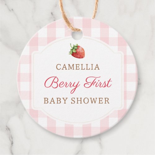 Berry Sweet Strawberry Jam Baby Shower  Favor Tags