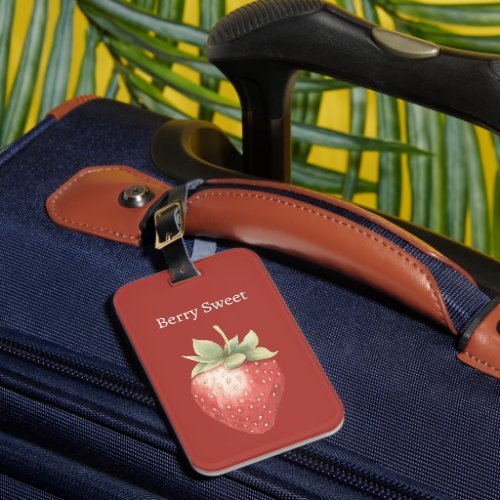 Berry Sweet Strawberry Luggage Tag