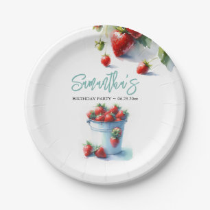 Berry Sweet Strawberry Paper Plates