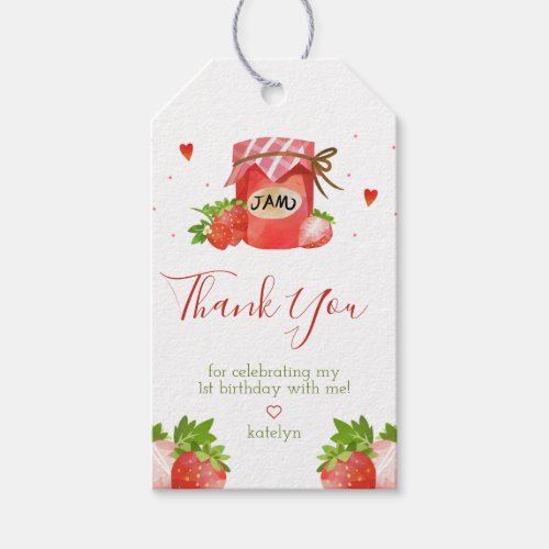 Berry Sweet Strawberry Party Gift Tags