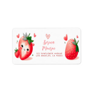 Berry Sweet Strawberry Party Return Address Label