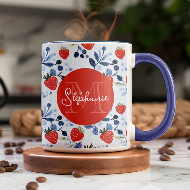 Berry Sweet Strawberry Pattern  Mug (Whether you’re gifting it to a friend or treating yourself, this mug is berry special!)