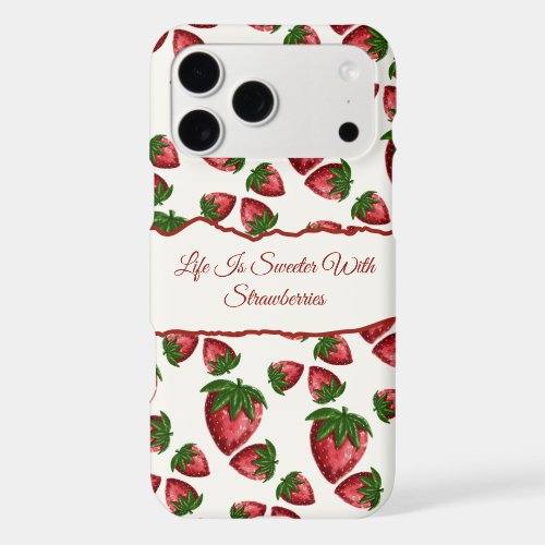 Berry Sweet Strawberry Pattern Phone Case