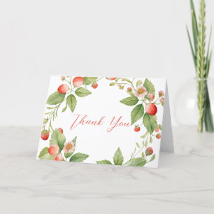 Berry Sweet Strawberry Shower Thank You Card