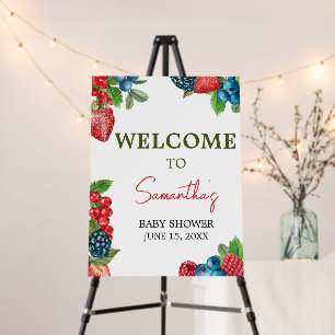 Berry Sweet Summer Baby Shower Welcome Sign