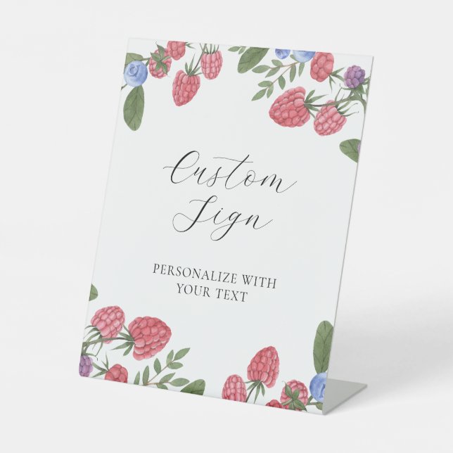 Berry Sweet Summer Berries Custom Text Sign (Front)