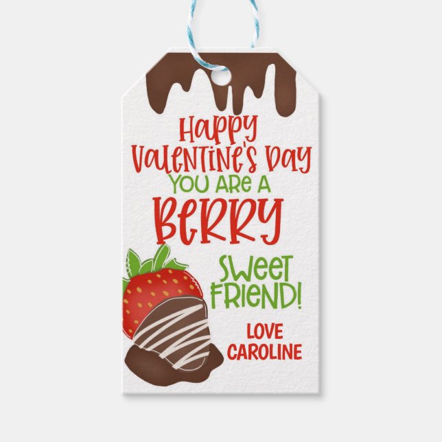 Berry Sweet Valentine Favor Tag (Front)