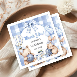 Berry Sweet Watercolor Blueberry Birthday Party Napkins