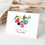 Berry Sweet Watercolor Red Blue Baby Shower Thank You Card<br><div class="desc">Berry Sweet Watercolor Red Blue Baby Shower Thank You Card</div>