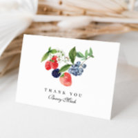 Berry Sweet Watercolor Red Blue Baby Shower