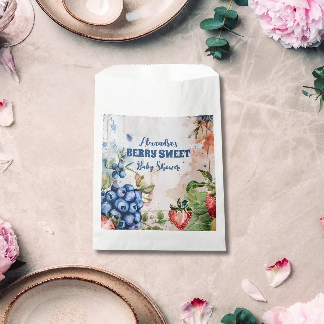 Berry Sweet  Wild Berries & Flowers Baby Shower Favor Bag (Creator Uploaded)