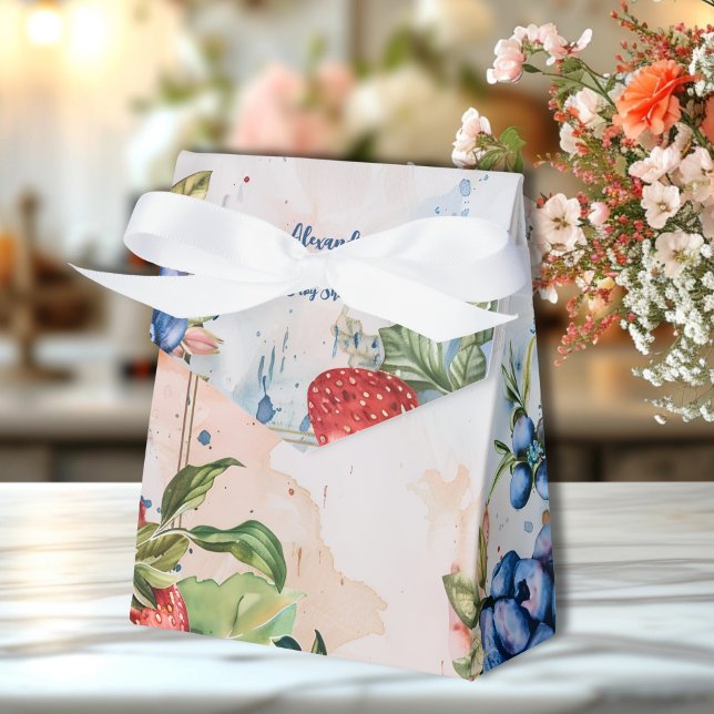 Berry Sweet  Wild Berries & Flowers Baby Shower Favor Boxes (Creator Uploaded)