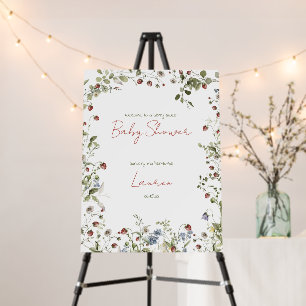 Berry Sweet Wildflower Baby Shower Welcome Foam Board