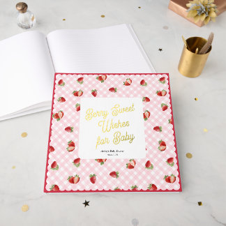 Berry Sweet Wishes for Baby-Baby Shower Foil Guest Book