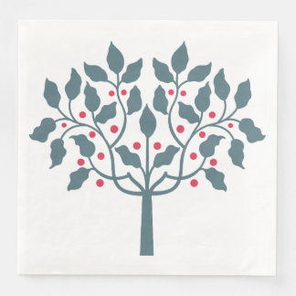 berry tree paper dinner napkins