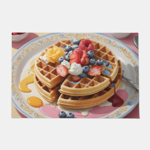 Berry Waffle Breakfast Plate Doormat