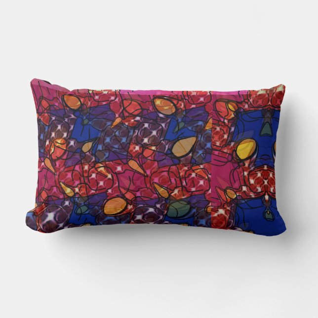 Berry Wall Lumbar Pillow (Front)