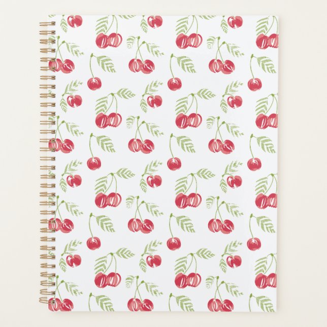 Berry Whimsy Red Green Planner (Front)