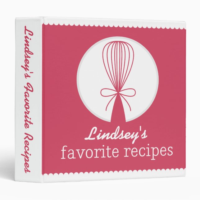Berry Whisk Silhouette Recipe Binder (Front/Spine)