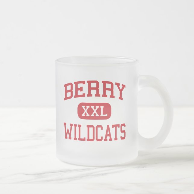 Berry - Wildcats - High School - Berry Alabama Frosted Glass Coffee Mug (Right)