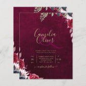 Berry Wine Floral Wedding (Front/Back)