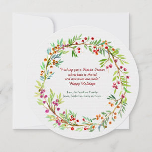 Berry Wreath Holiday Card