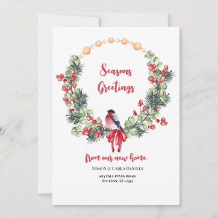 Berry Wreath Holiday Moving Announcement