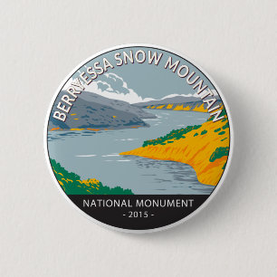 Berryessa Snow Mountain National Monument Vintage Button