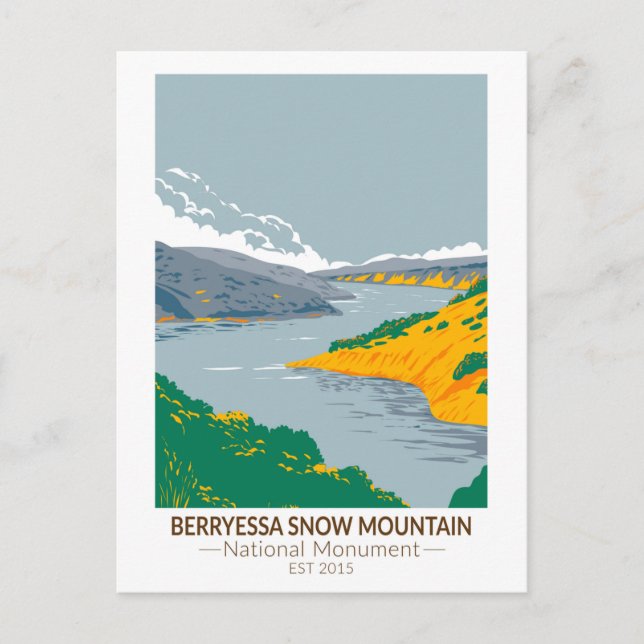 Berryessa Snow Mountain National Monument Vintage Postcard (Front)