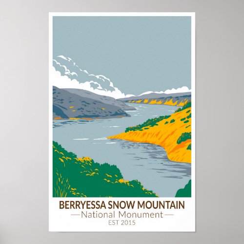 Berryessa Snow Mountain National Monument Vintage Poster
