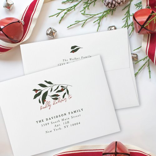 Berryful Botanical Christmas Envelope