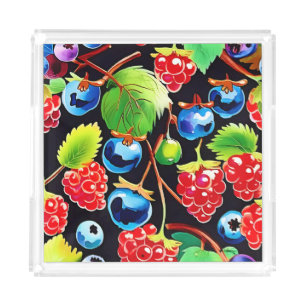 Berryful Delight Art Acrylic Tray