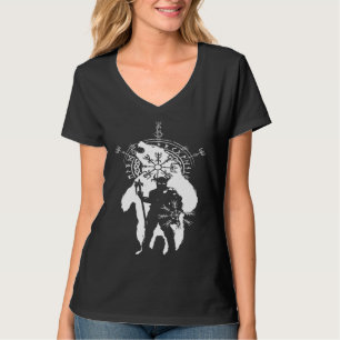 Berserk Bear Warrior Odin Runes Norse Compass Viki T-Shirt