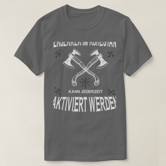 Berserker Retired Viking Viking Ax Runes T-Shirt (Design Front)