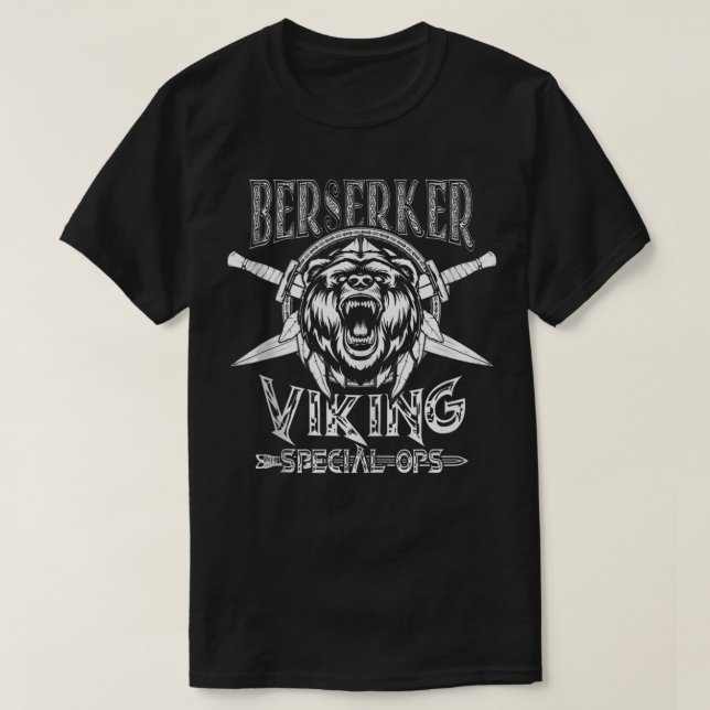 Berserker Viking Bear Norse Heritage T-Shirt (Design Front)