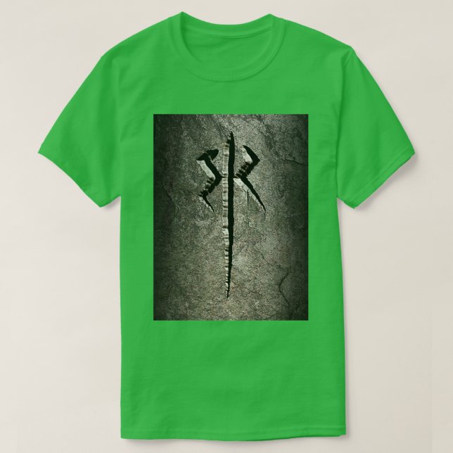 Berserkers Rage stone carved symbol T-Shirt (Design Front)