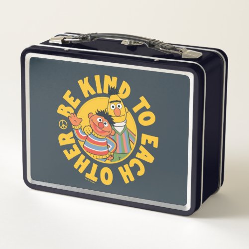 Bert and Ernie  Be Kind to Each Other Metal Lunch Box