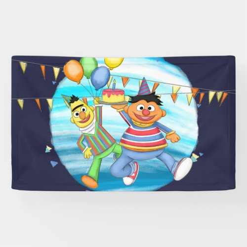 Bert and Ernie Birthday Balloons Banner