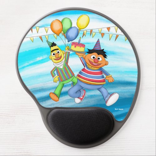 Bert and Ernie Birthday Balloons Gel Mouse Pad