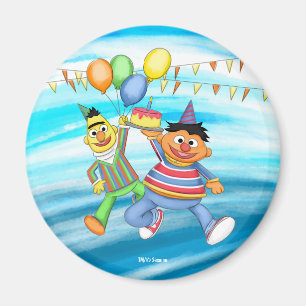 Bert and Ernie Birthday Balloons Magnet