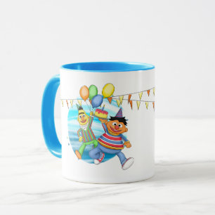 Bert and Ernie Birthday Balloons Mug