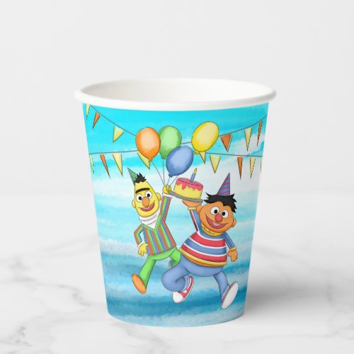 Bert and Ernie Birthday Balloons Paper Cups
