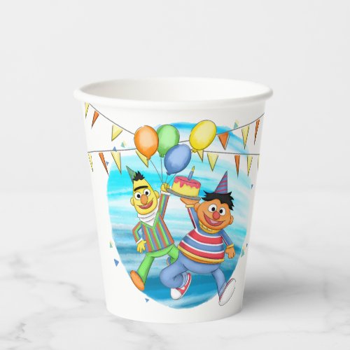 Bert and Ernie Birthday Balloons Paper Cups