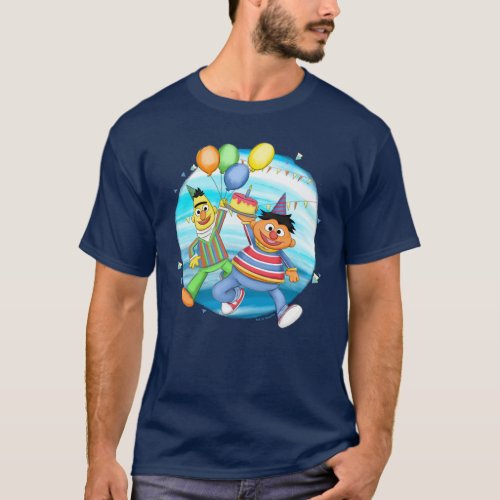 Bert and Ernie Birthday Balloons T_Shirt