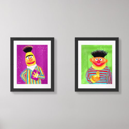 Bert and Ernie Character Art Sesame Street Contest Wall Art Sets