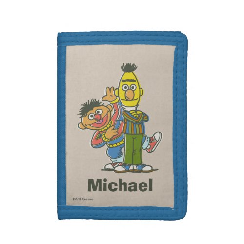 Bert and Ernie Classic Style  Add Your Name Tri_fold Wallet