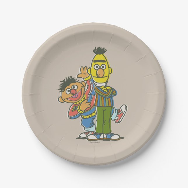 Bert and Ernie Classic Style Paper Plates (Front)