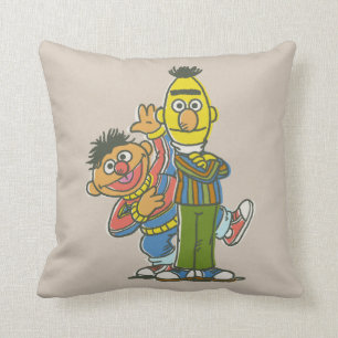 Bert and Ernie Classic Style Throw Pillow
