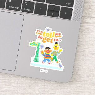 Bert and Ernie Directions Sticker
