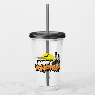 Bert and Ernie | Happy Halloween Acrylic Tumbler